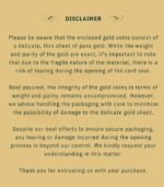 gold coin disclaimer